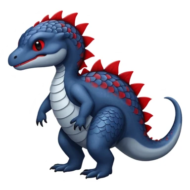 midnight blue-gray-black, with red markings, white belly, scaley Bastet-Noibat-Gatomon-Digimon-Fakémon-Pokémon-creature (full body) sticker