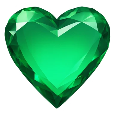 emerald green heart sticker