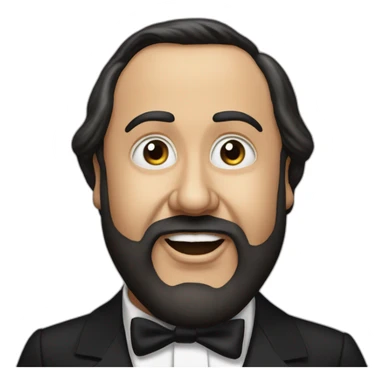 Hyperrealist dramatic pavarotti singing sticker
