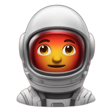 MAN IN A SPACE HELMET RED LIGHT sticker