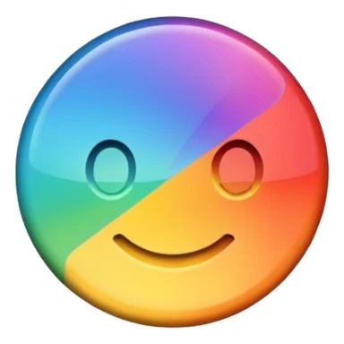 a colourful button not 3d or shading only 1 button sticker