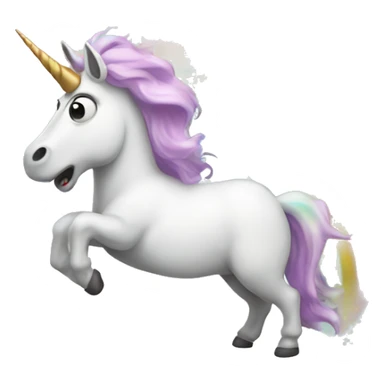 A unicorn farting sticker