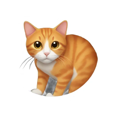 Orange cat in a dryer sticker