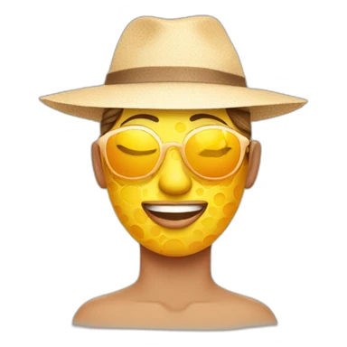 applying sun screen on the face sticker