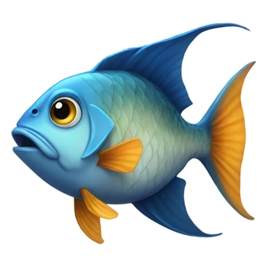 Cool fish emoji sticker
