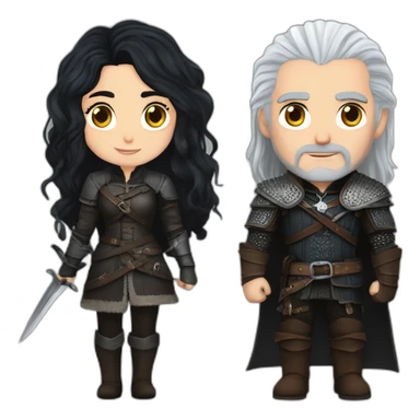 Geralt and Yennefer sticker