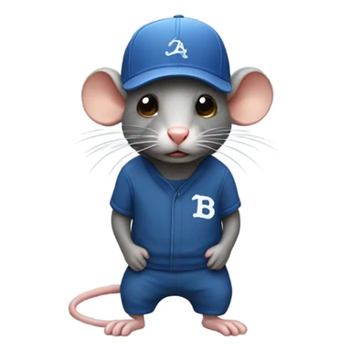 rat in ball cap sticker
