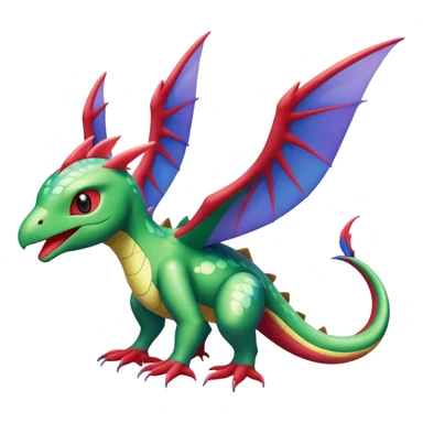 Shiny Cute Adorable Aerodactyl-Flygon-Archeops-Hybrid-Creature with pattern-markings sticker