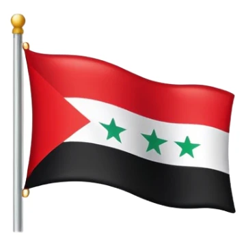 Syria flag but red white and black not the new green one sticker