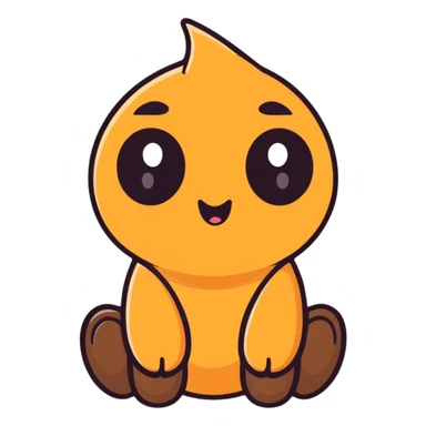 cute poop with big eyes sticker