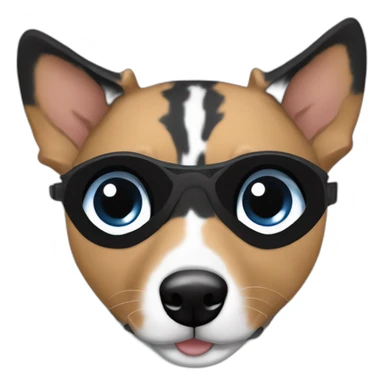 blue heeler with black pirate eye sticker