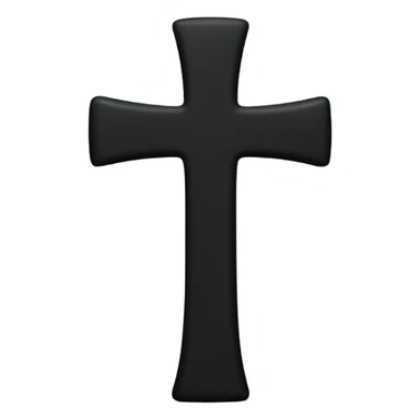 plain black cross sticker