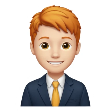 ginger private school boy student sticker