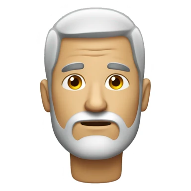 bold tired man with short beard  sticker