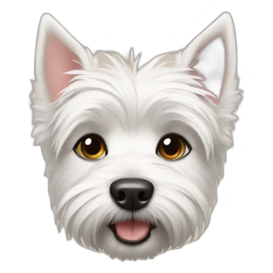 westie with human baby sticker