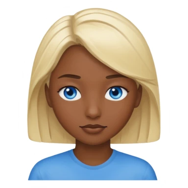 mavi gözlü sarı saçlı zenci sticker