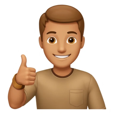 thumb up man sticker