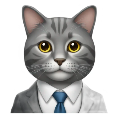 cat in a suit sticker