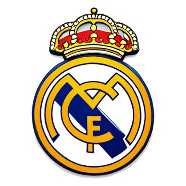 Escudo del Real Madrid en 3d sin fondo  sticker