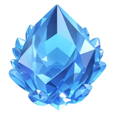 crystal icon, 3D model, highly detailed sticker