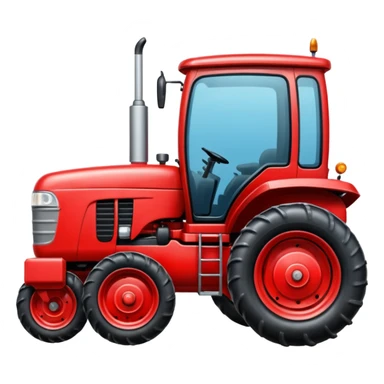 červeny moderny  traktor sticker