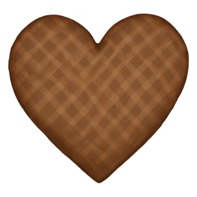 Brown plaid heart  sticker