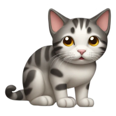 Cat that is pooping sticker