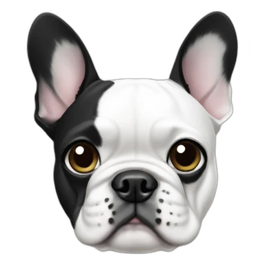 French-bulldog-Black and white sticker