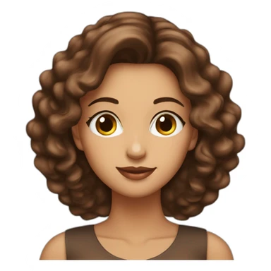 mujer de cabello cafe chocolate largo morenaclara  sticker