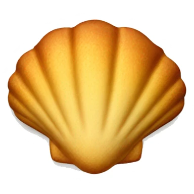 shell-shaped french madeleine sticker