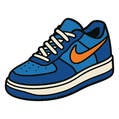 blue Nike shoes sticker