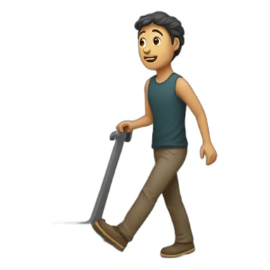 Une personne qui marche sur une crotte sticker