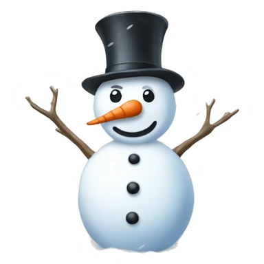 Snowman snowing sticker