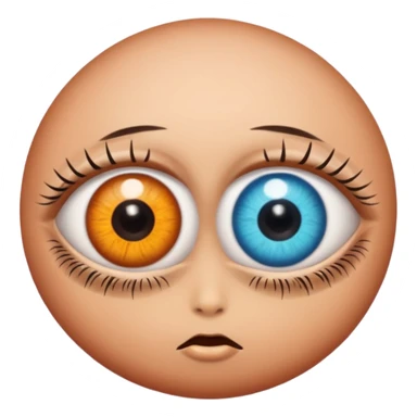 different coloured eye balls sticker