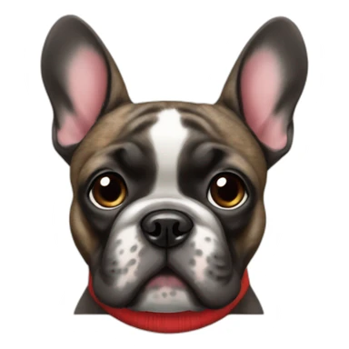 christmas frenchie brindle sticker