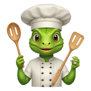 iguana chef sticker