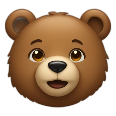 bear smiles ambiguous sticker