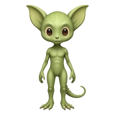 full body ...cute peacefull alien furry with 2 legs ....stands upright and looks intelligent ...wears clothing. not green..looks happy and cuddly... doesnt have eyes on face, there is a stalk coming from top of head with a single large eye sticker