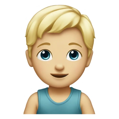 Blond Baby boy and baby girl sticker