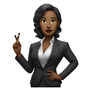 Woman mafia boss sticker