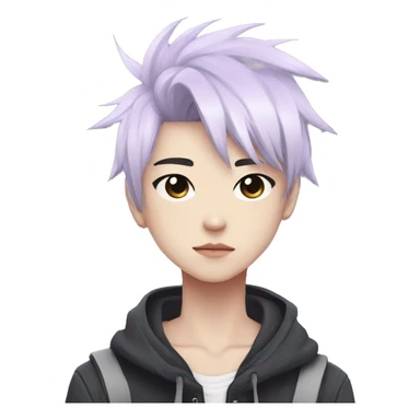 Cute Edgy Attractive Asian Anime Punk Pastel Male Character sticker