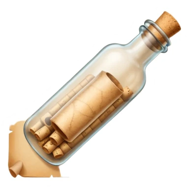 Message letter in Bottle sticker
