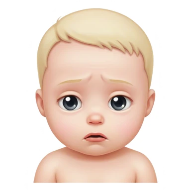 sad baby sticker