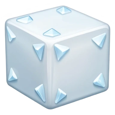 plain white cube of sugar sticker