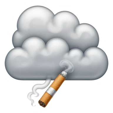 Smoking cigarette,  sticker