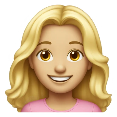 smiling blonde girl portrait sticker