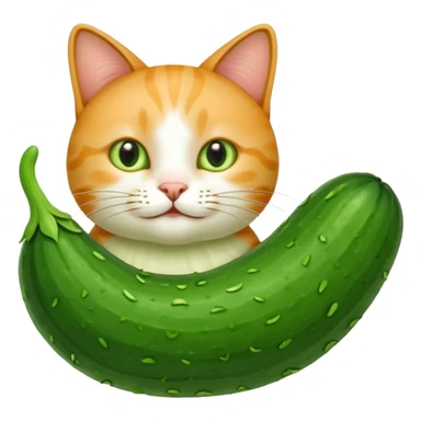 Cucumber cat sticker
