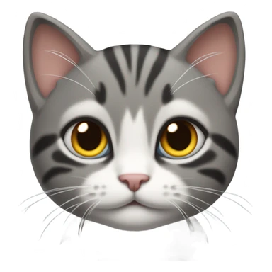 Grey and black tabby kitten with white legs, razor sharp talons and wings of fire  sticker