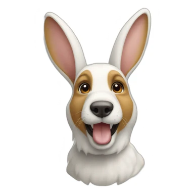 Lapin sur chien sticker