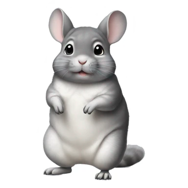 Chinchilla standing on two legs sticker